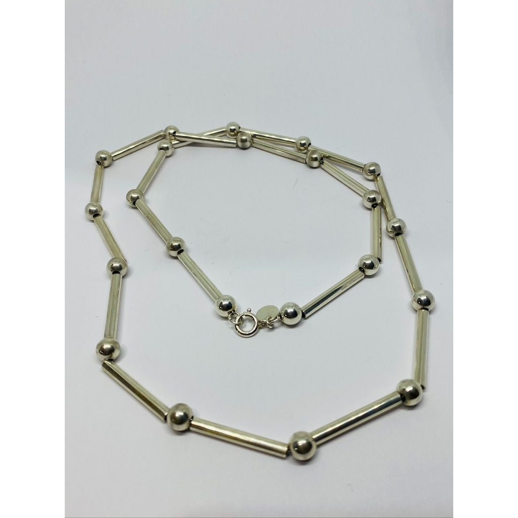 Tiffany & Co Bar bead Necklace Retired 26"