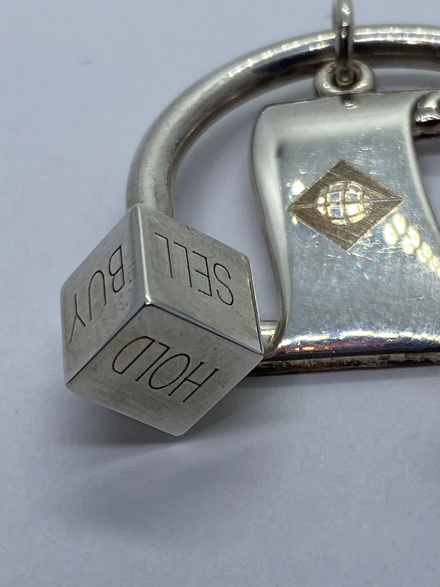 Tiffany & Co Silver Buy Sell Hold Key Ring Key Chain!