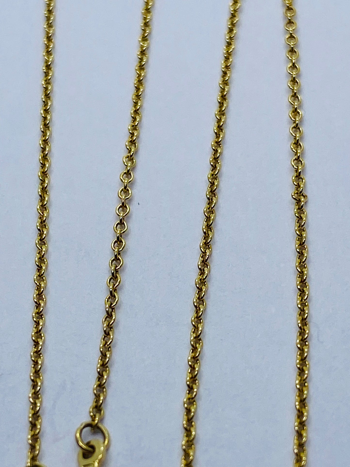 Tiffany & Co 18kt Yellow Gold Elsa Peretti 16" Cable Chain 1mm