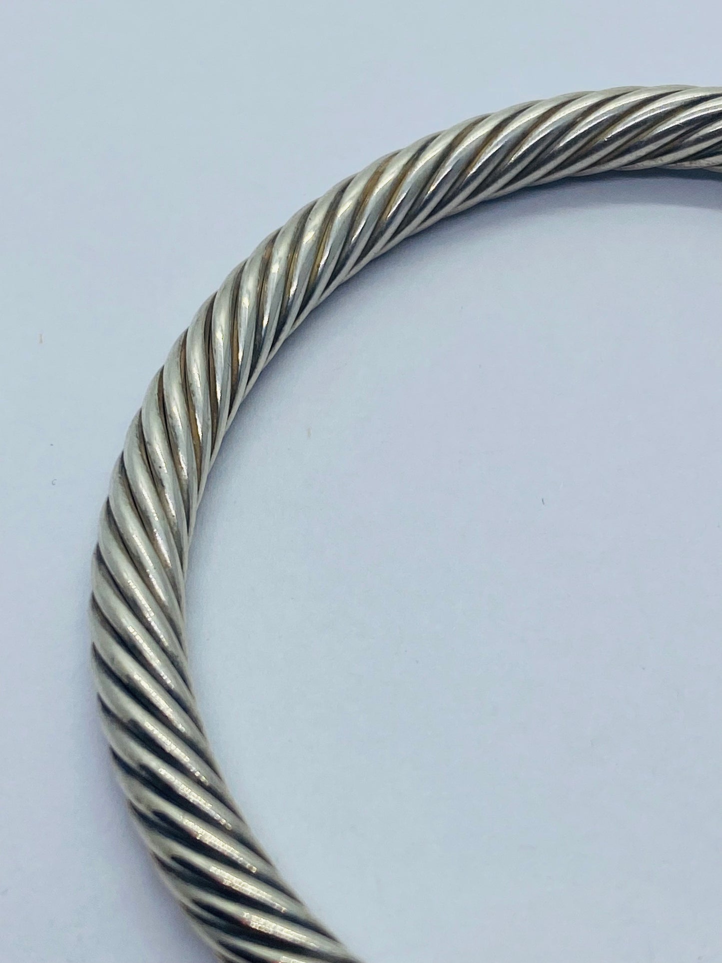 David Yurman Cable Bracelet Size 6.5” 14k Gold 5mm 925 Sterling silver $480