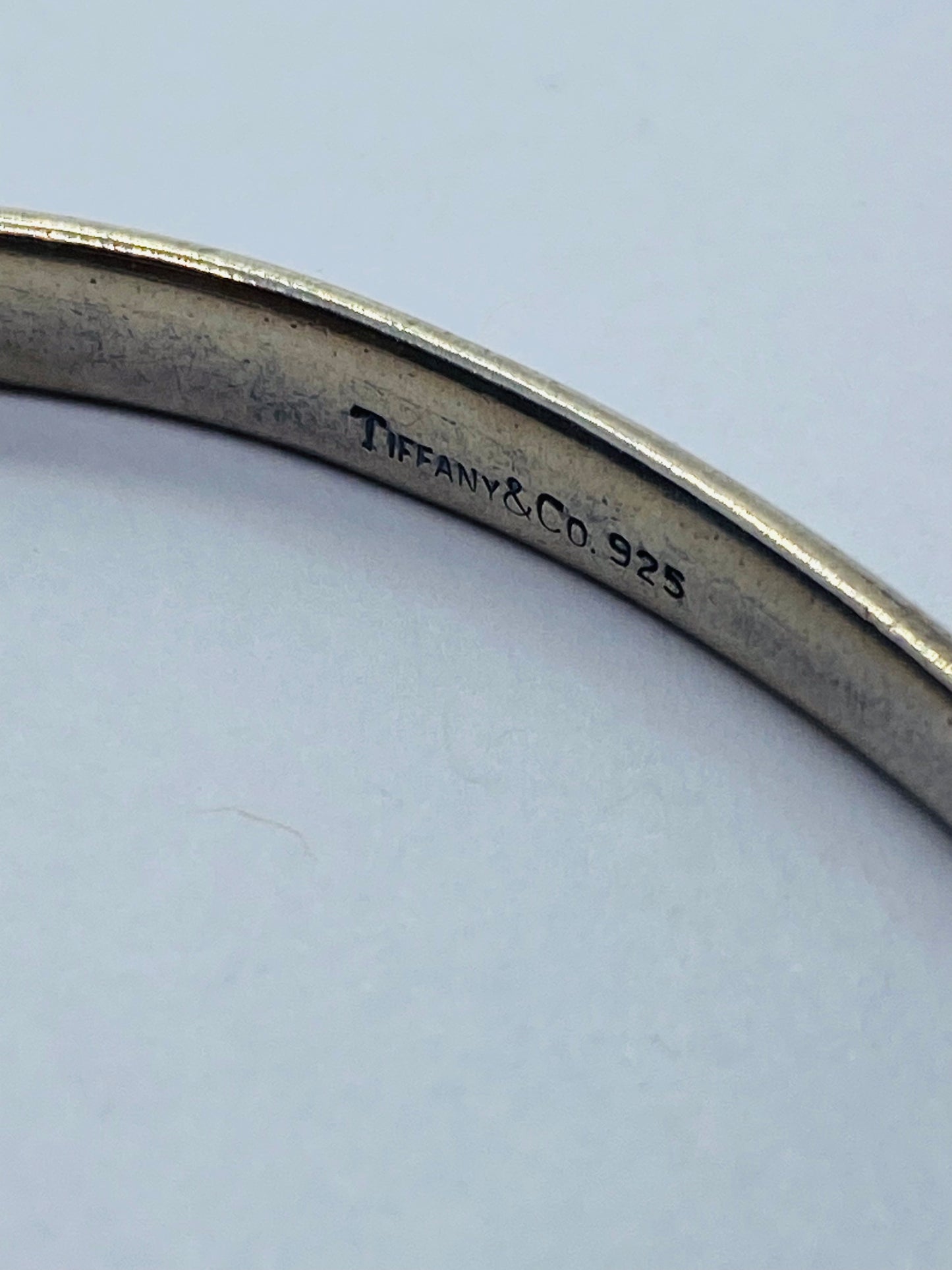 Tiffany & Co. Sterling Silver Infinity Double Loop Bangle Bracelet READ