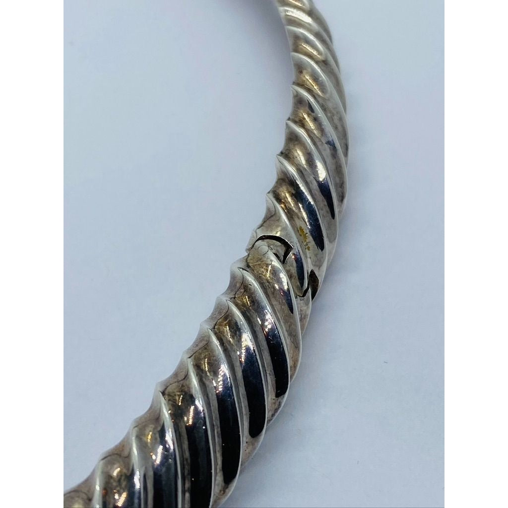 Tiffany & Co Very Rare Ribbed Collar Necklace Sterling Silver 17" Vintage READ