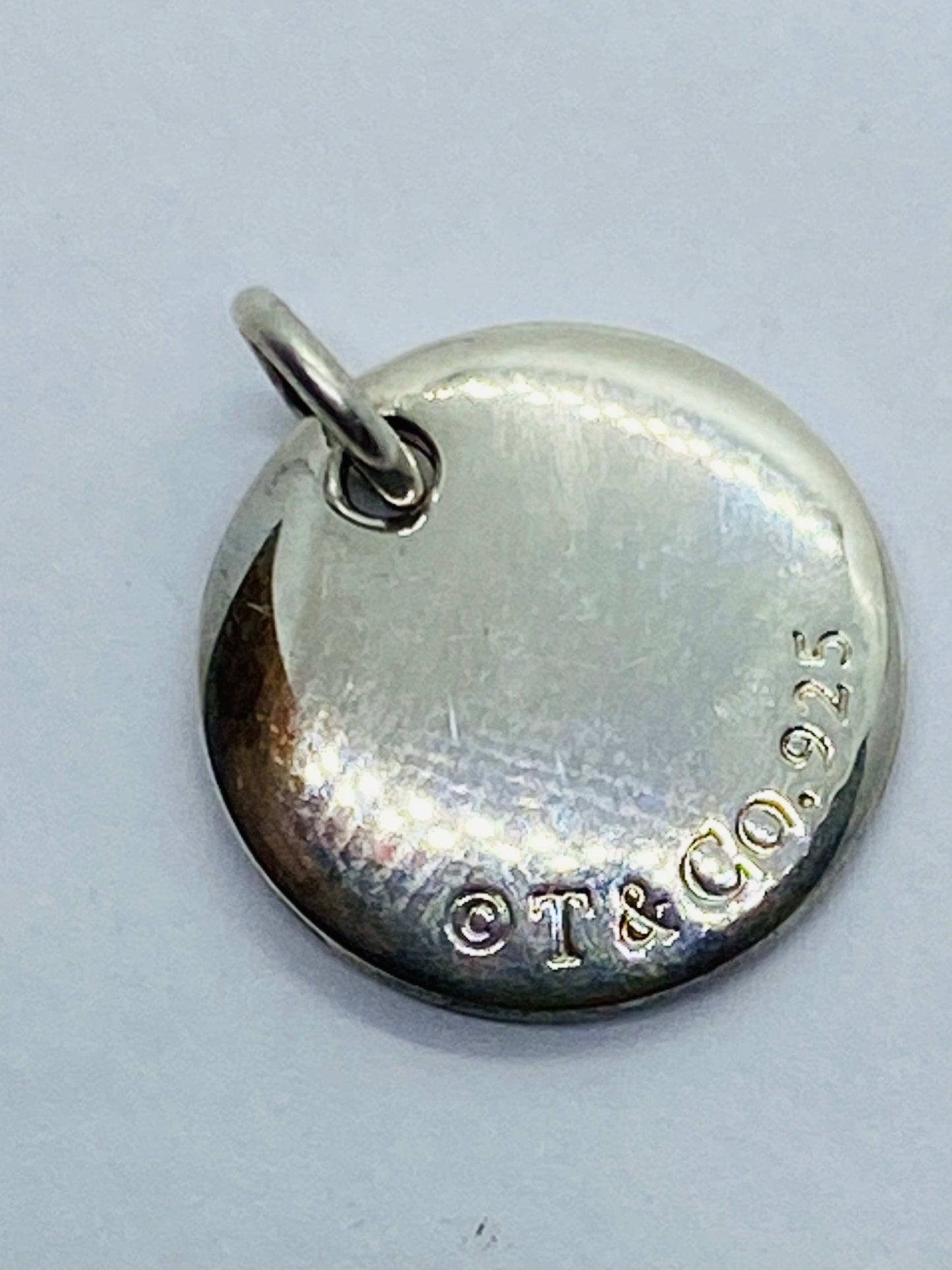 NEW Tiffany Letter U Notes Alphabet Disc Charm Initial Pendant in Silver