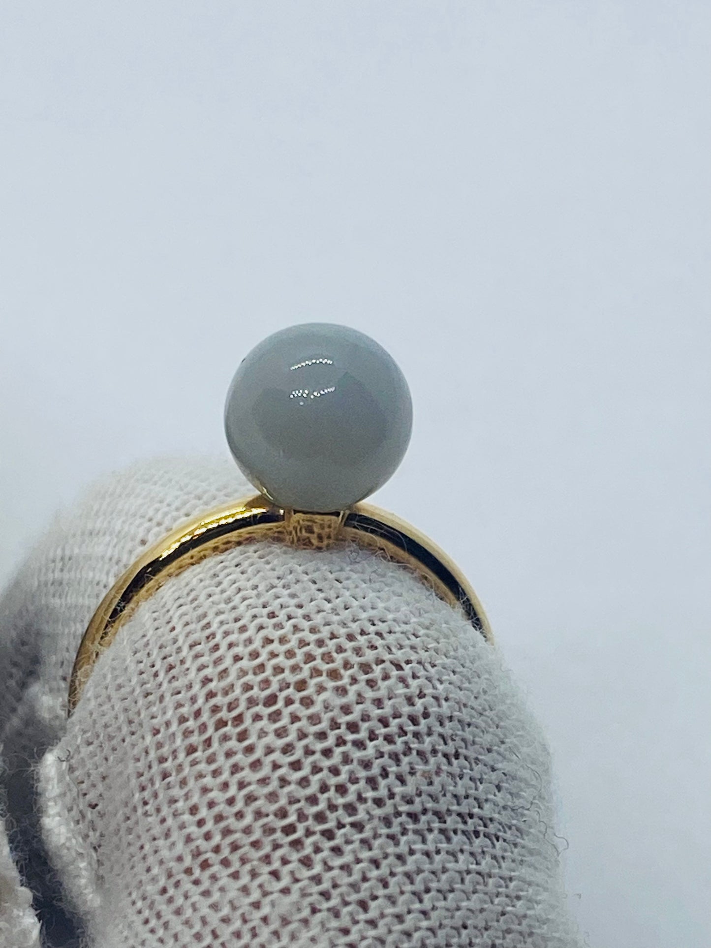 Authentic Tiffany & Co 18k Rose Gold Chalcedony Ball Ring 4.5, Ball 7.5mm Pouch