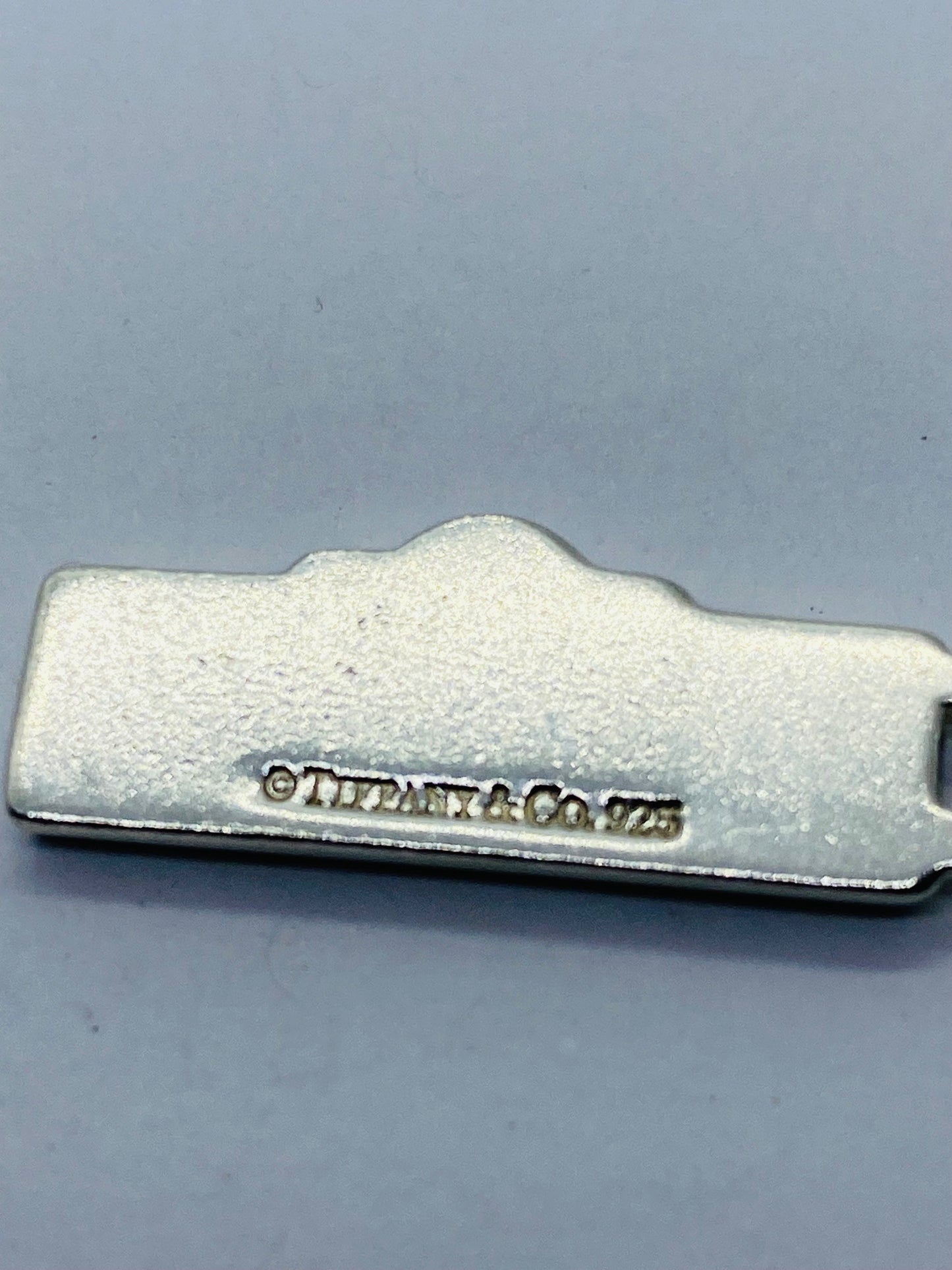 TIFFANY & CO STERLING RODEO DRIVE TAG CHARM OR PENDANT WITH ORIGINAL