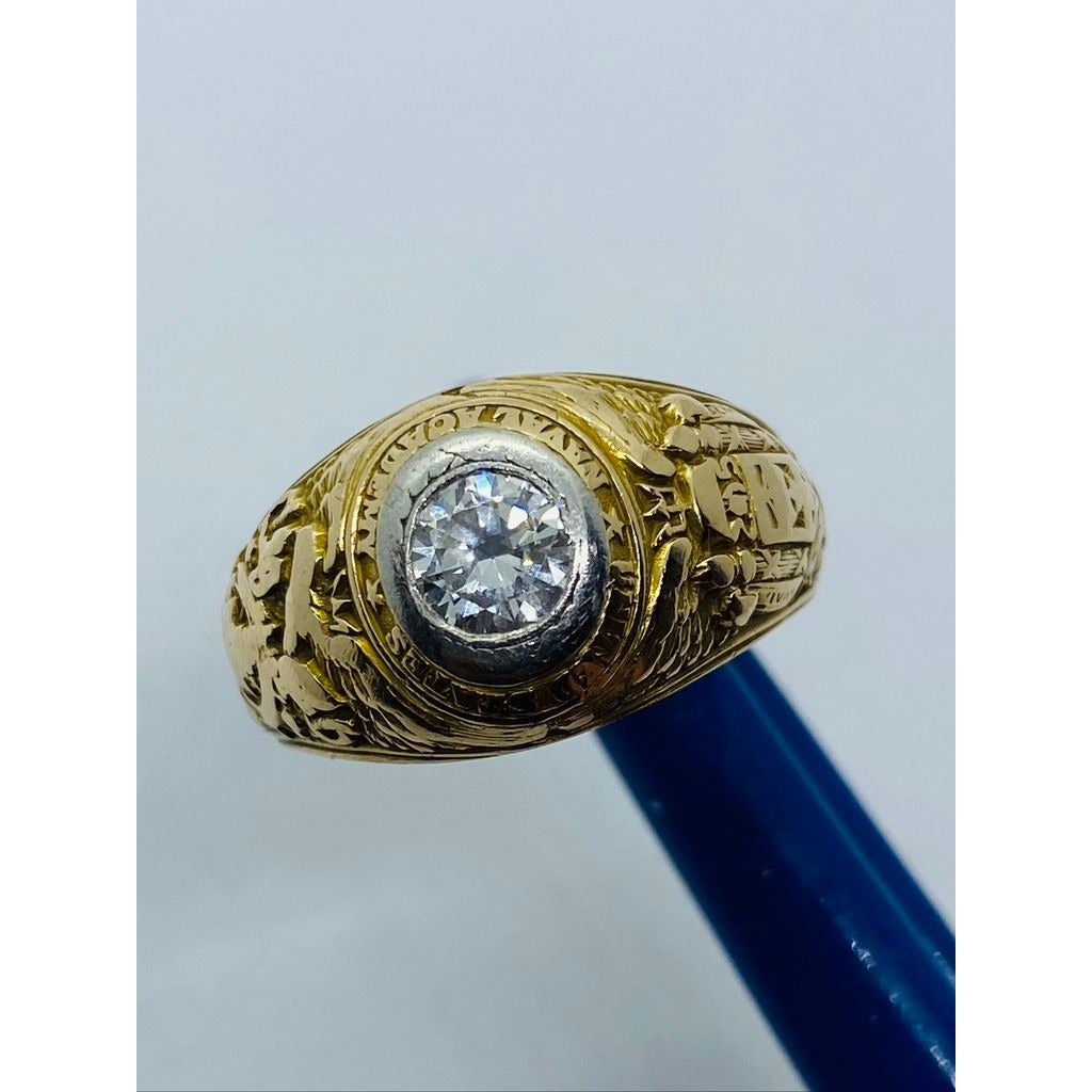 Tiffany & Co 14K Platinum .61CT 1912 Naval Academy Class Ring RARE
