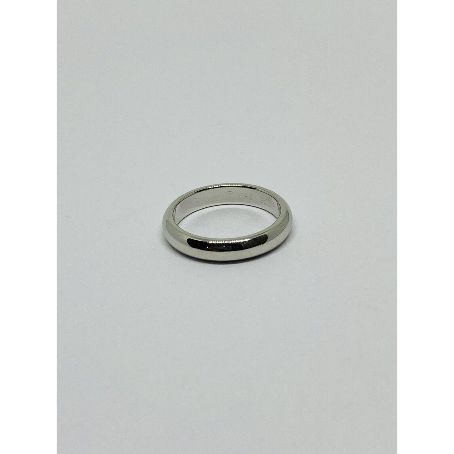 Cartier Platinum 3mm Wide Dome Wedding Band Ring Size 48 US 4.5 MINT