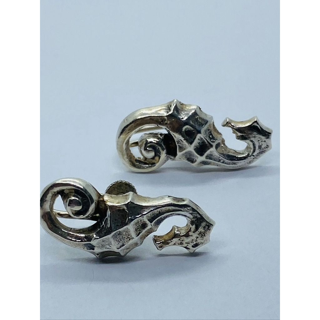 Rare Tiffany & Co Sterling Silver 925 Seahorse Earrings 24MM