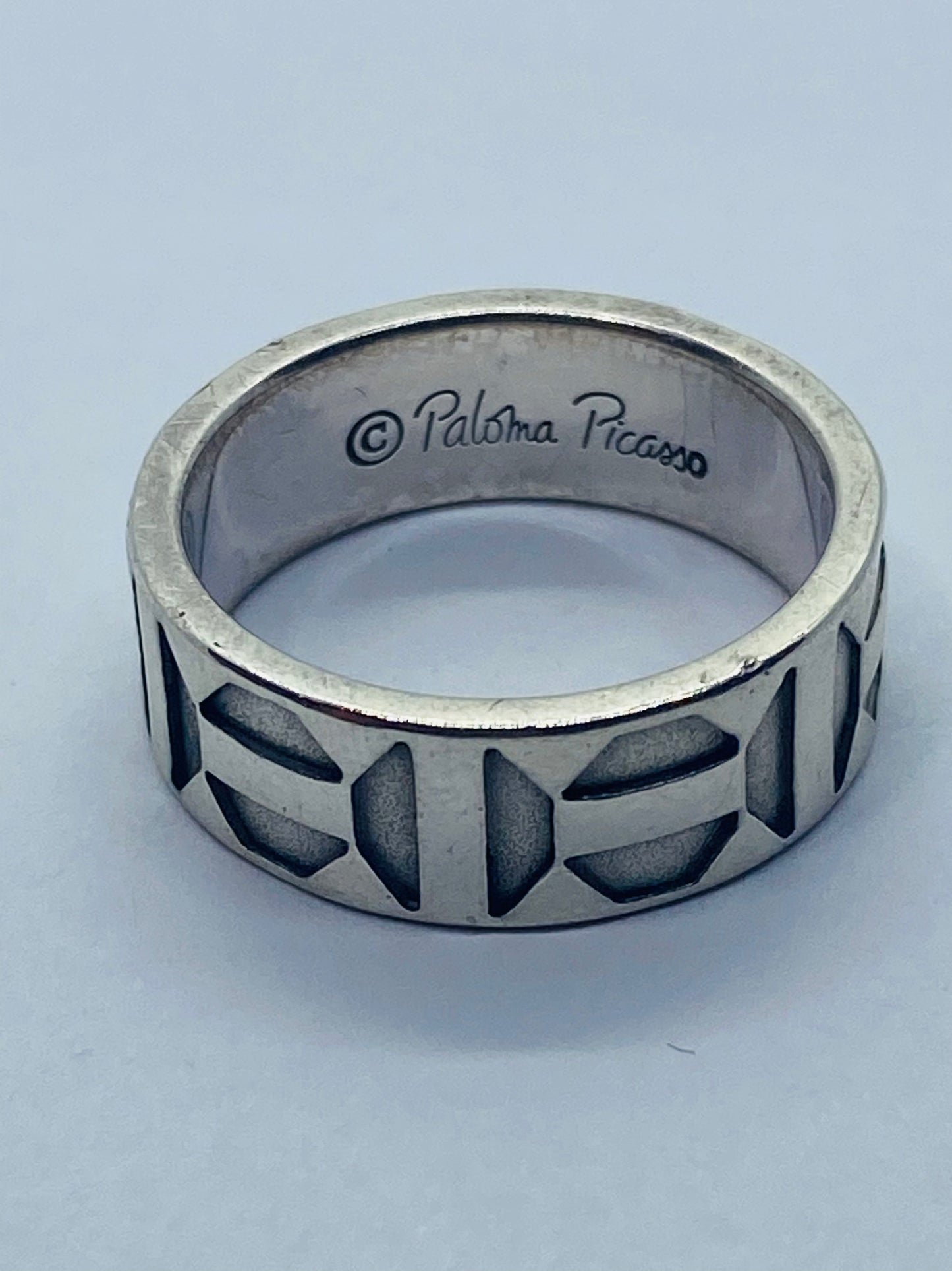 Tiffany & Co Sterling Silver Paloma Picasso Zellige Band Ring Size 6.5