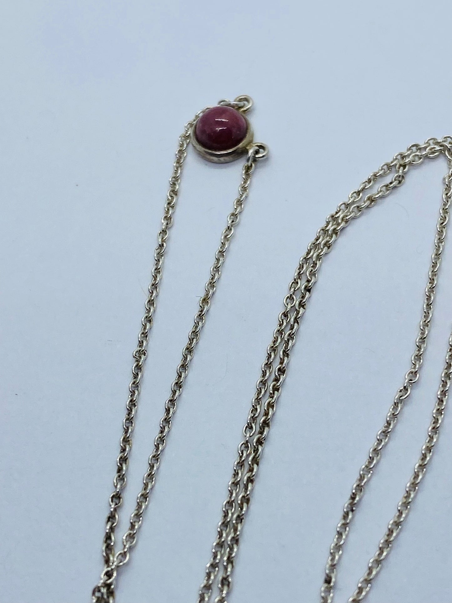Tiffany & Co. Rhodonite Colors by the Yard Necklace 16” Elsa Peretti Silver