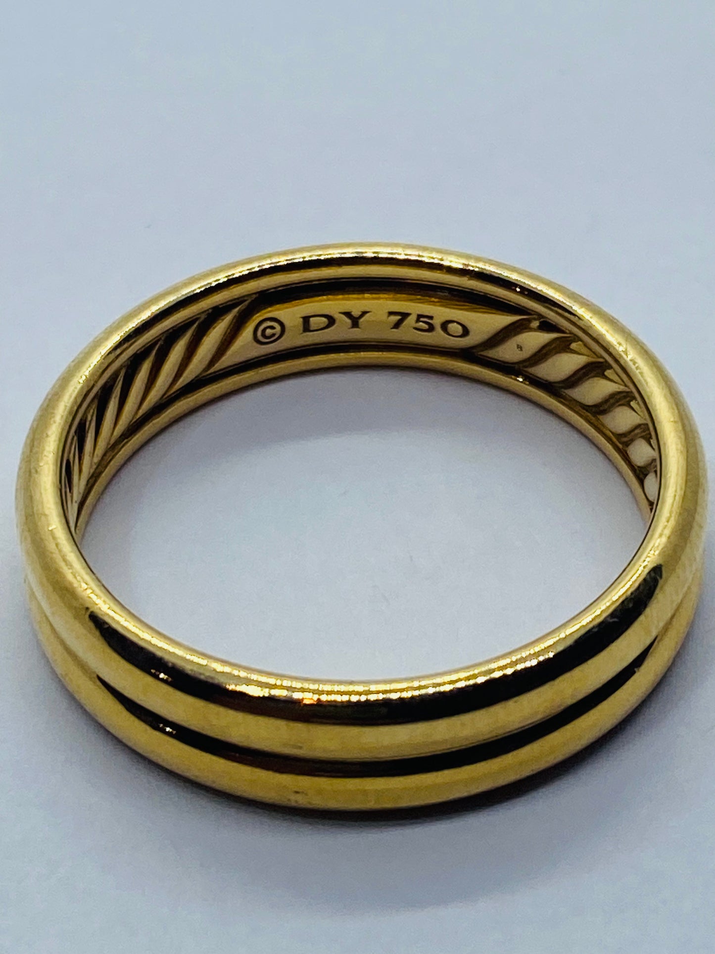 DAVID YURMAN WEDDING BAND 18K YELLOW GOLD 10.7 GRAMS SZ 12 5.5mm Wide.