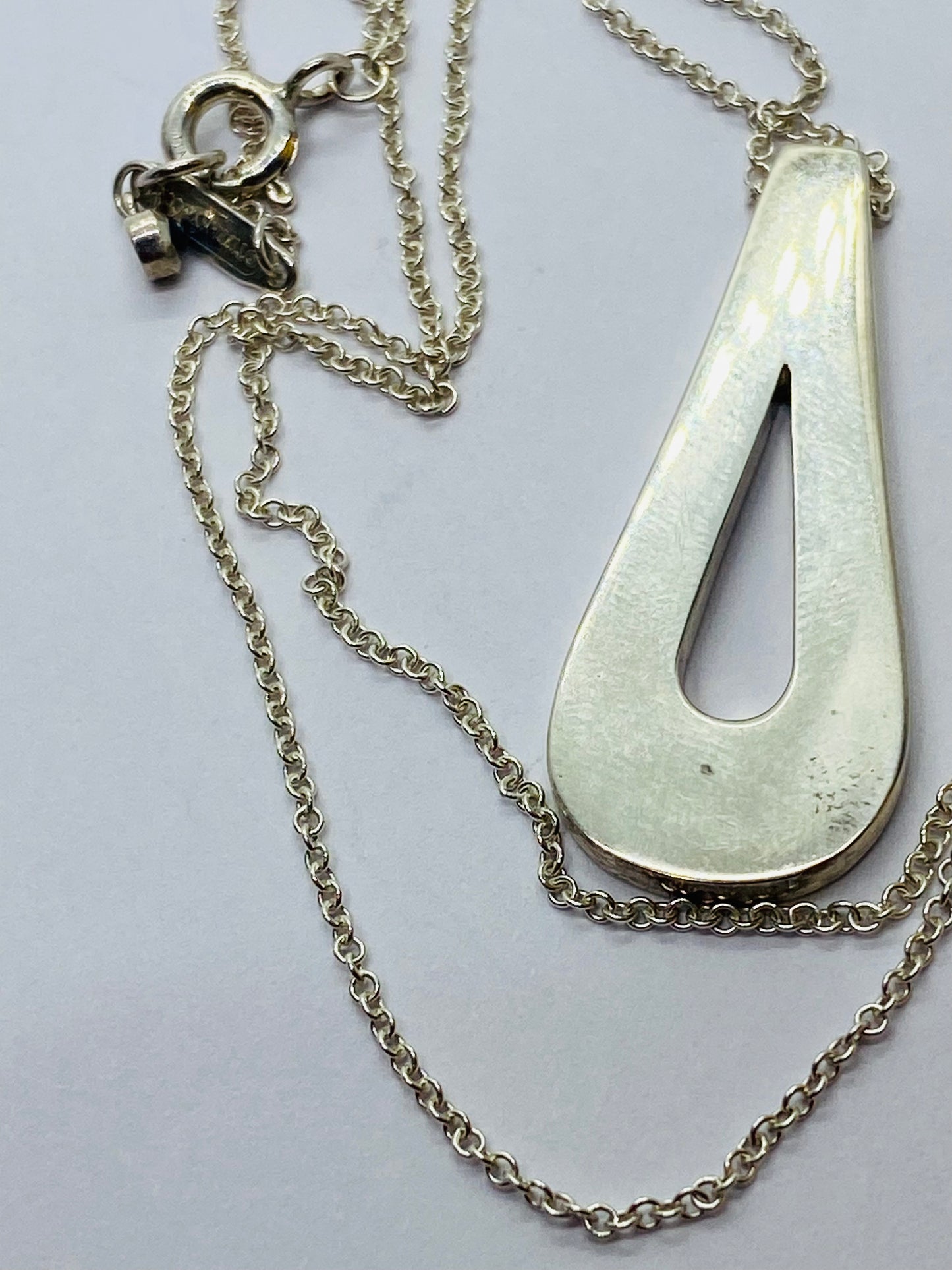 Tiffany & Co. Out of Retirement Small Loop Pendant Sterling Silver 16-18" chain