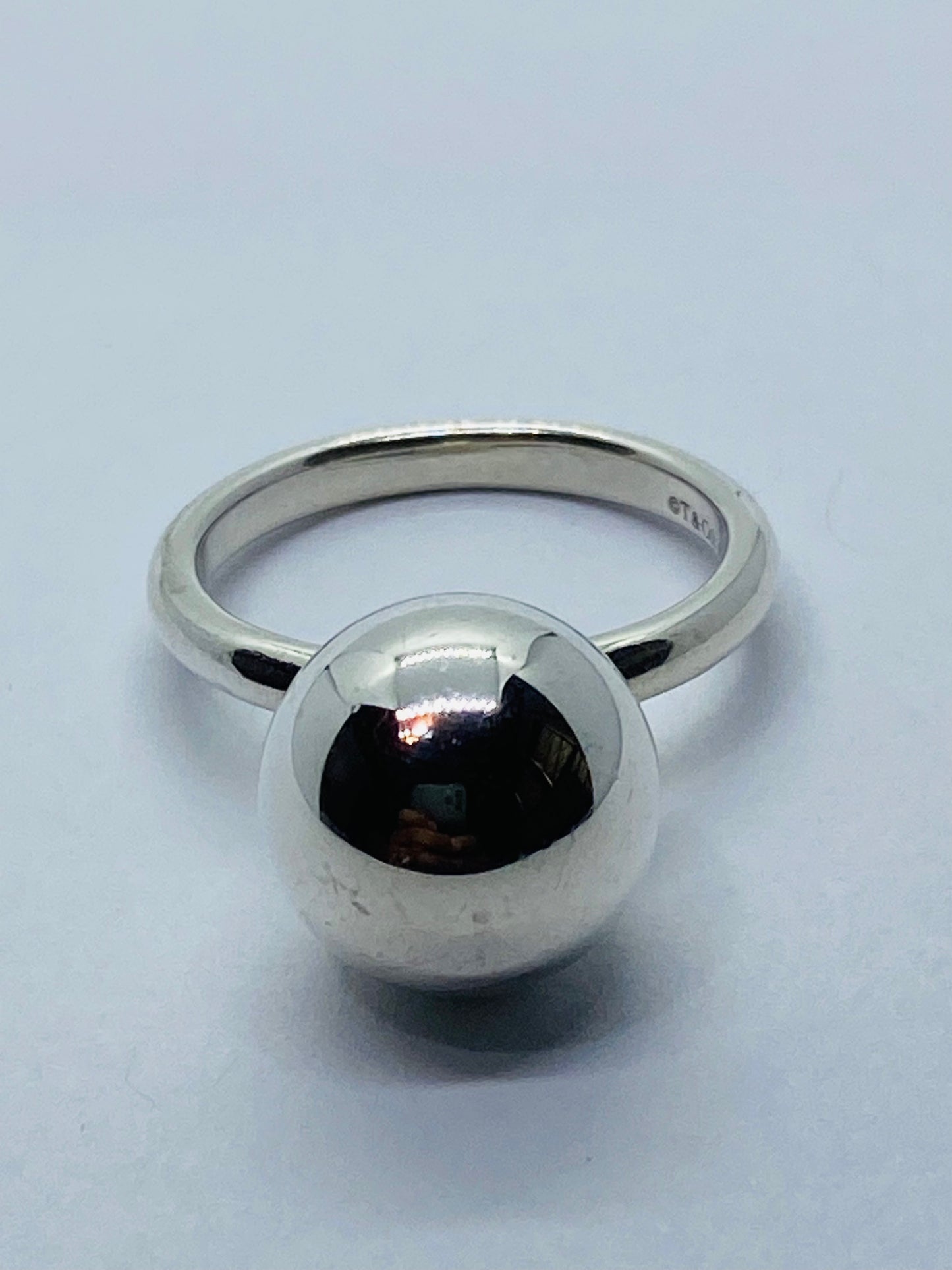 Tiffany & Co 925 Sterling Silver 12mm Hardwear Ring Size 6.5.