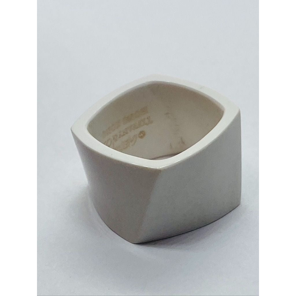 Tiffany & Co Frank Gehry Torque Wide Porcelain Ring Size 3.75