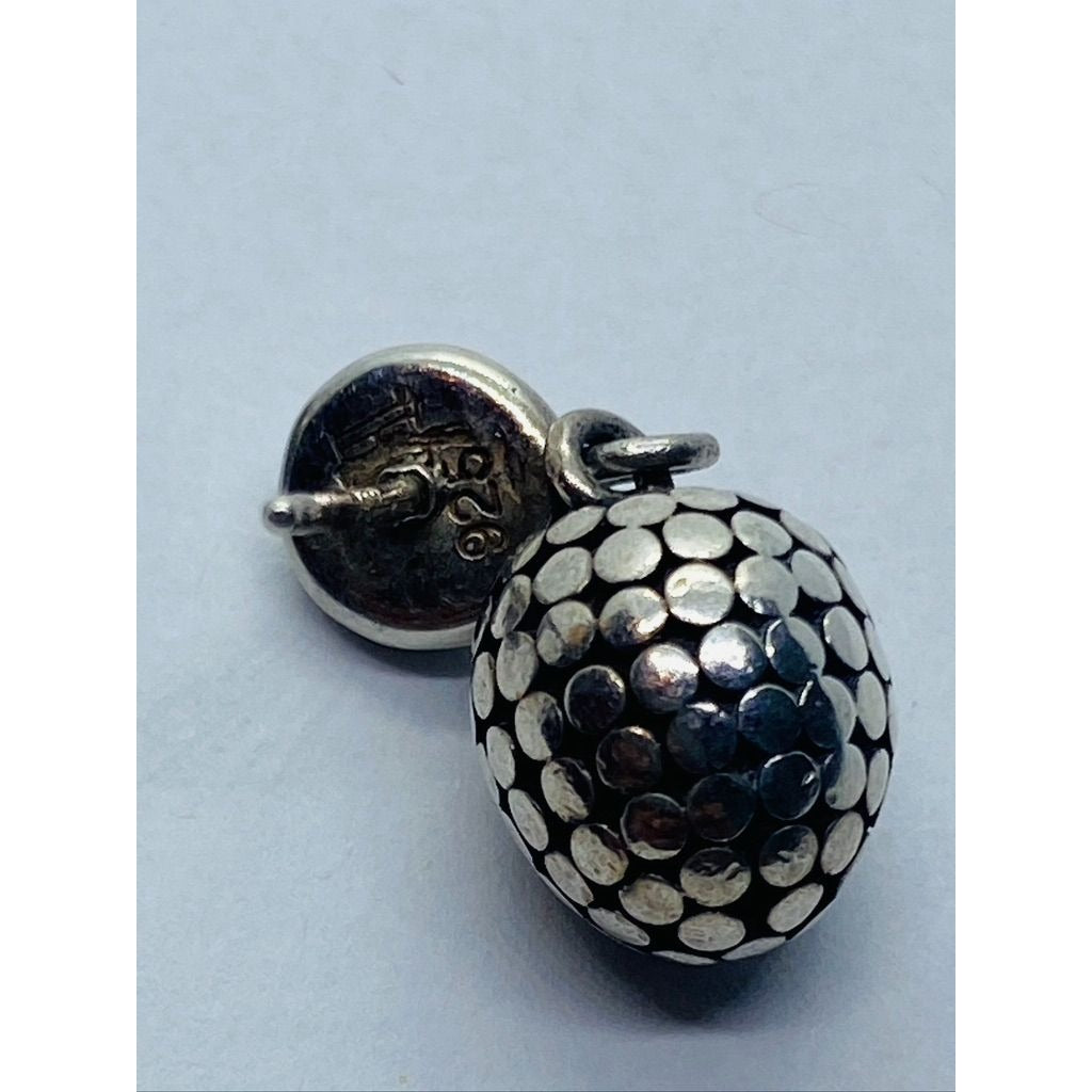 John Hardy 925 Sterling Silver Dots Drop Pierced Earrings Post Back