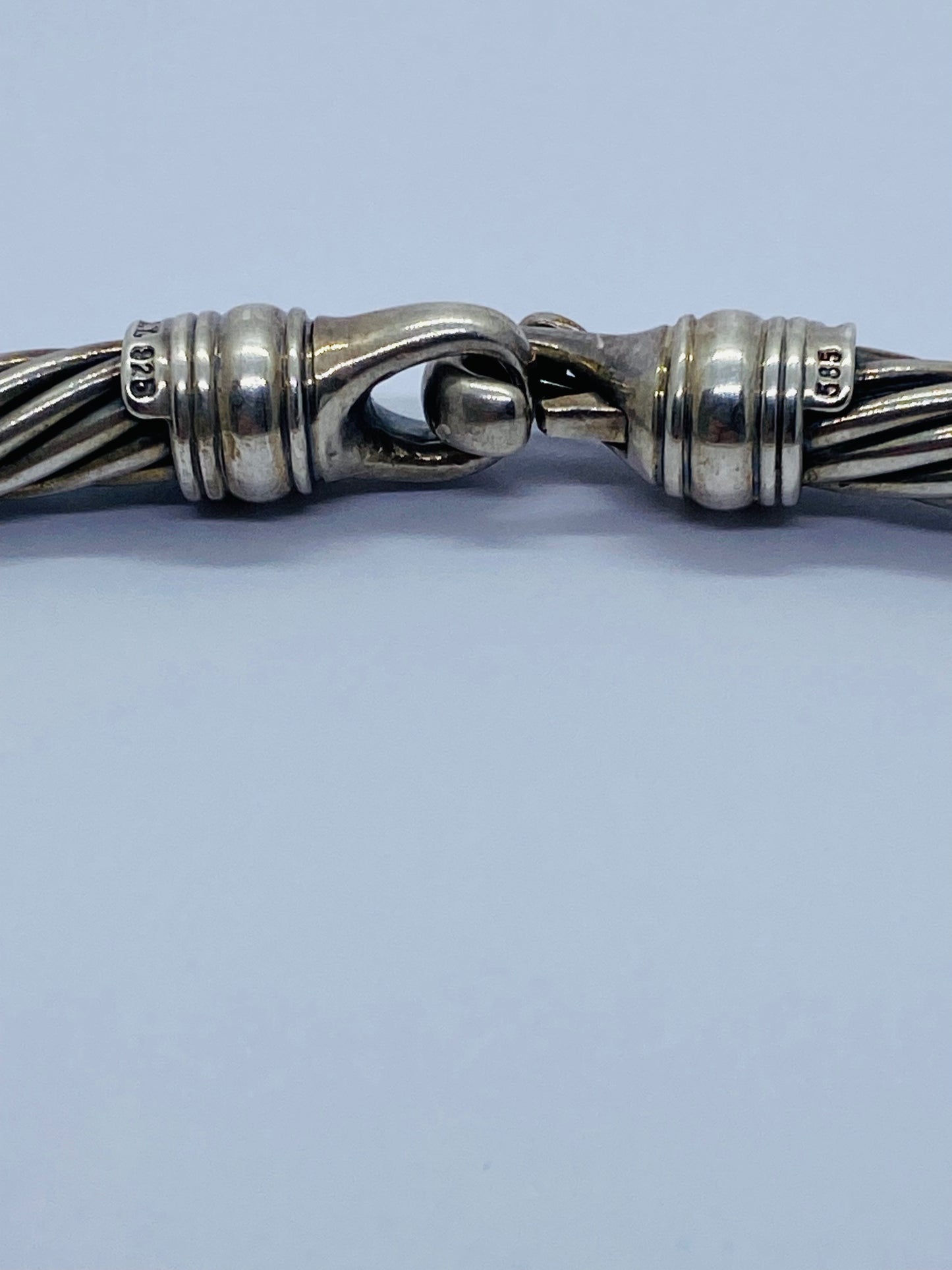 DAVID YURMAN 14K GOLD & SILVER 6 STATION CABLE NECKLACE 16.5” 50 GRAMS 5MM CABLE