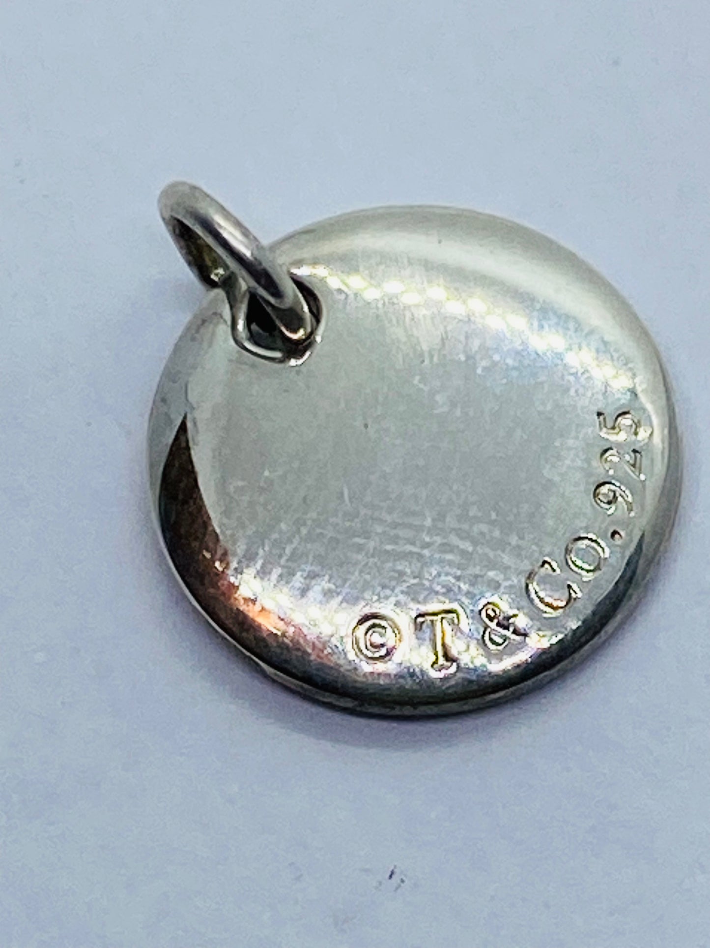 NEW Tiffany Letter U Notes Alphabet Disc Charm Initial Pendant in Silver