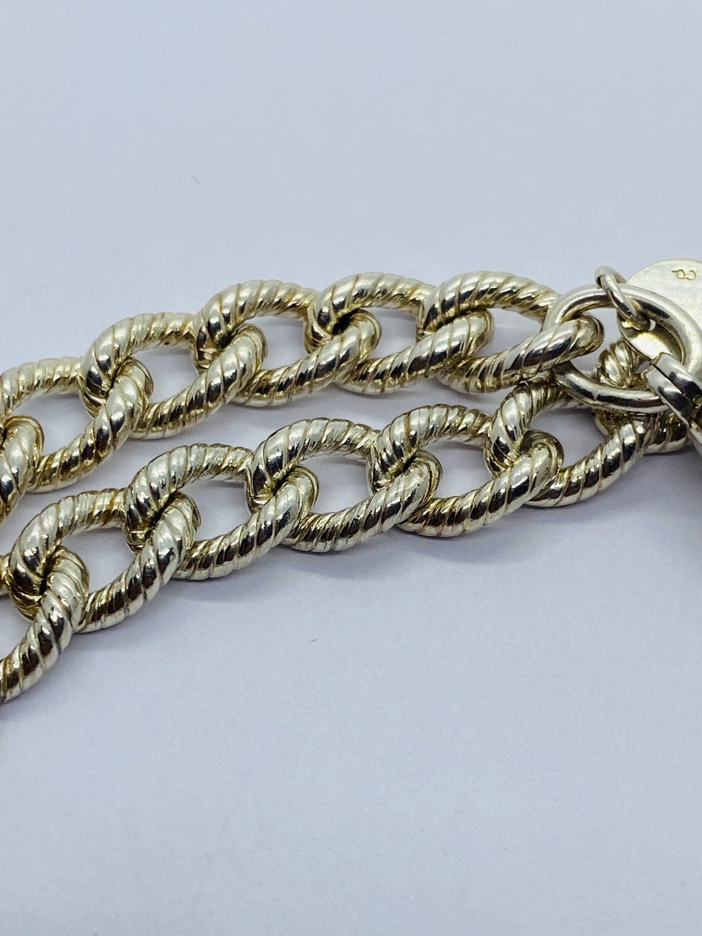 Tiffany & Co. Silver Twisted Cable Link Chain 16.5” Necklace
