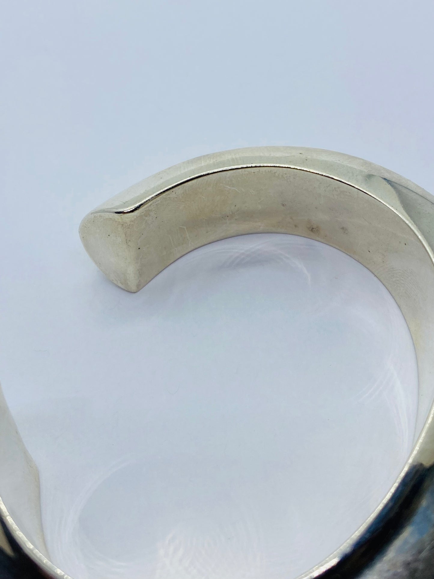 RARE Tiffany & Co. Rare Asymmetrical 925 Sterling Domed Cuff Bracelet
