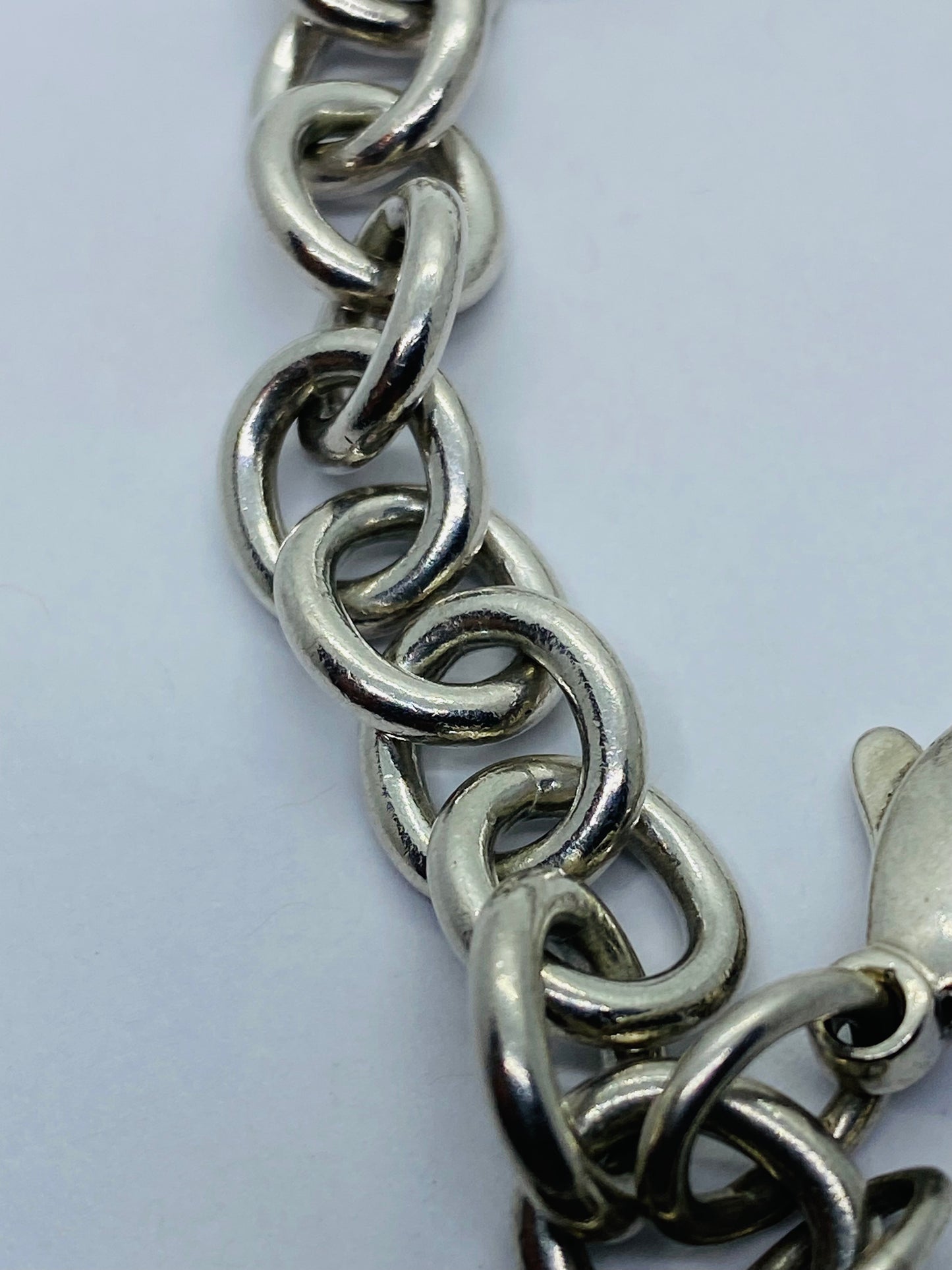 Tiffany & Co. Sterling Silver Round Tag Bracelet 7 1/2