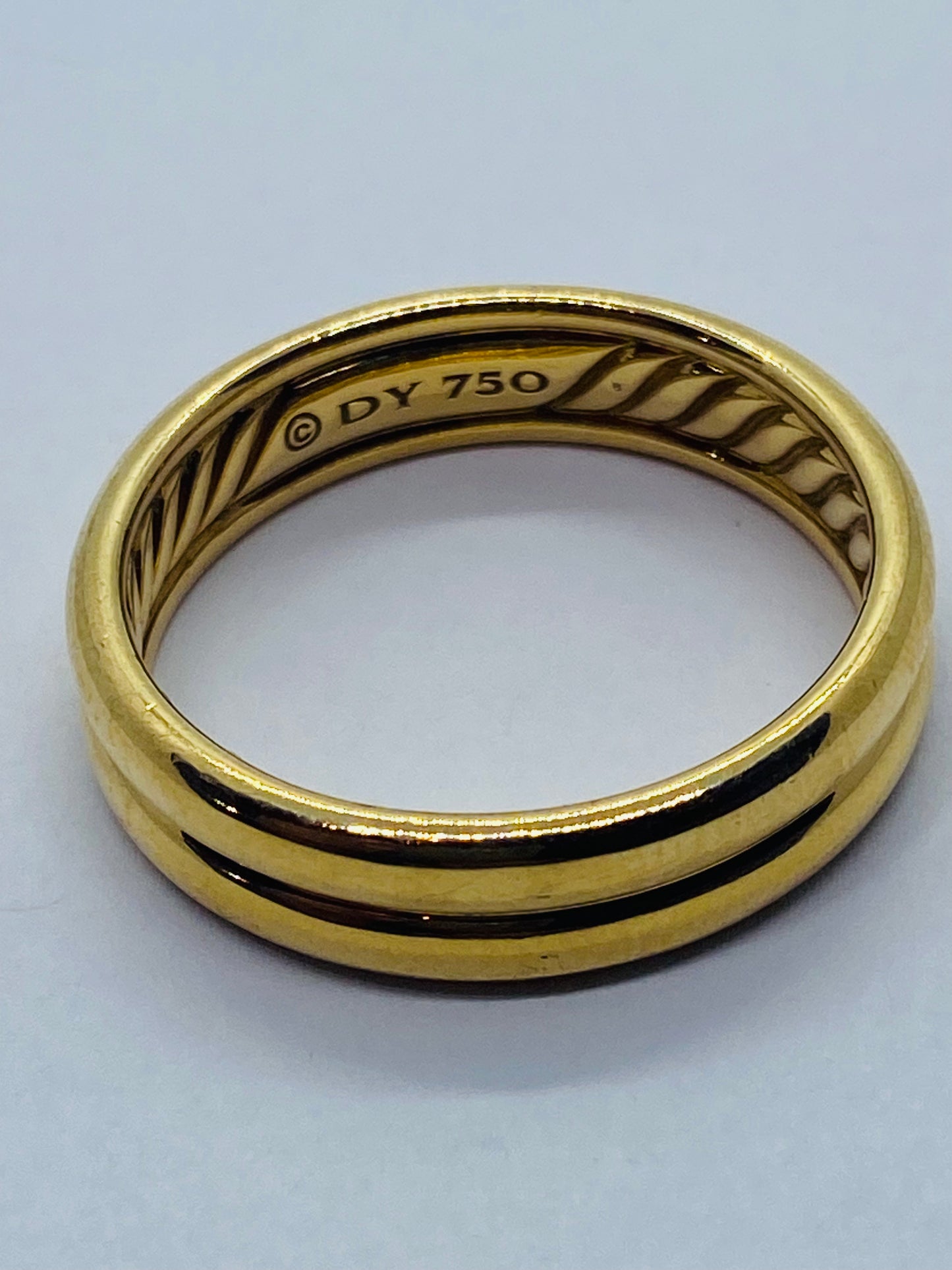 DAVID YURMAN WEDDING BAND 18K YELLOW GOLD 10.7 GRAMS SZ 12 5.5mm Wide.