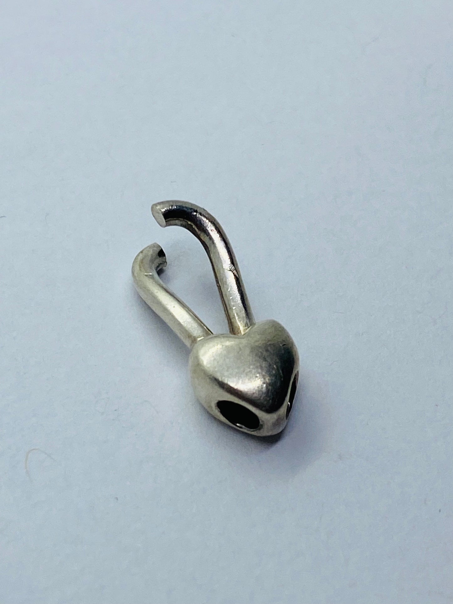Tiffany & Co Sterling Silver Solid Heart Padlock Link