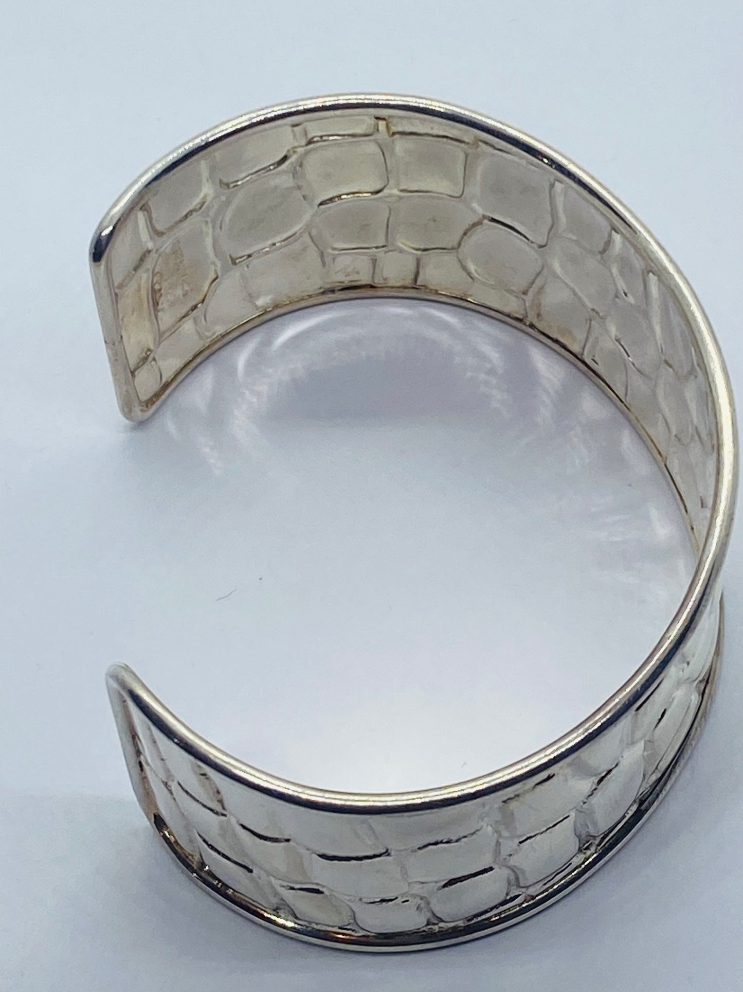 RARE VINTAGE TIFFANY Crocodile Cuff Bracelet 90’s BRACELET Cuff 27MM WIDE BOX