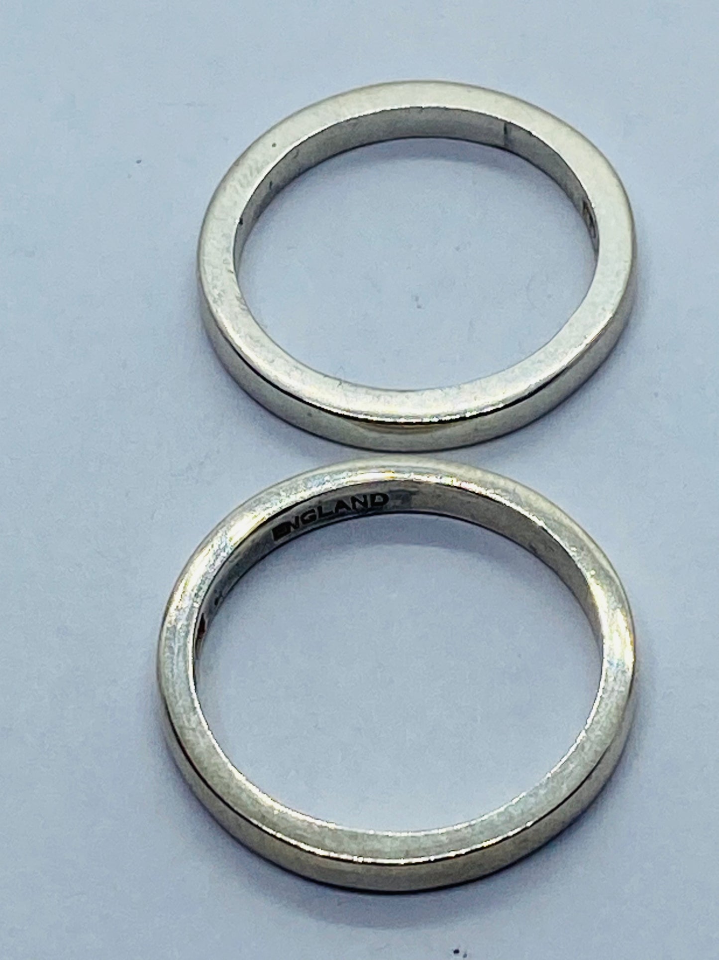 Vintage Tiffany & Co Sterling Silver Band ( T & Co ) Ring Made In England SET