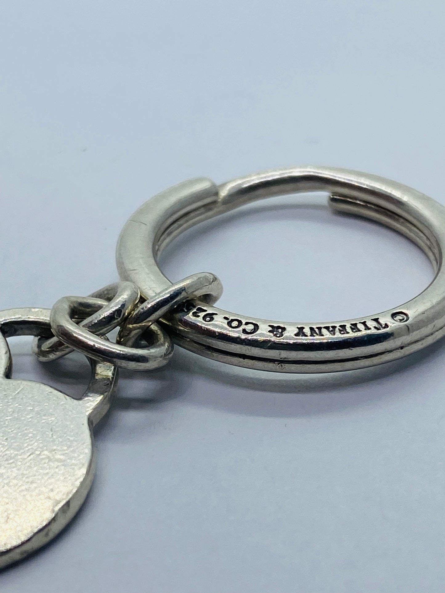 Rare Tiffany & Co Vintage Sterling Silver T & Co New York Heart 1837 Key Chain