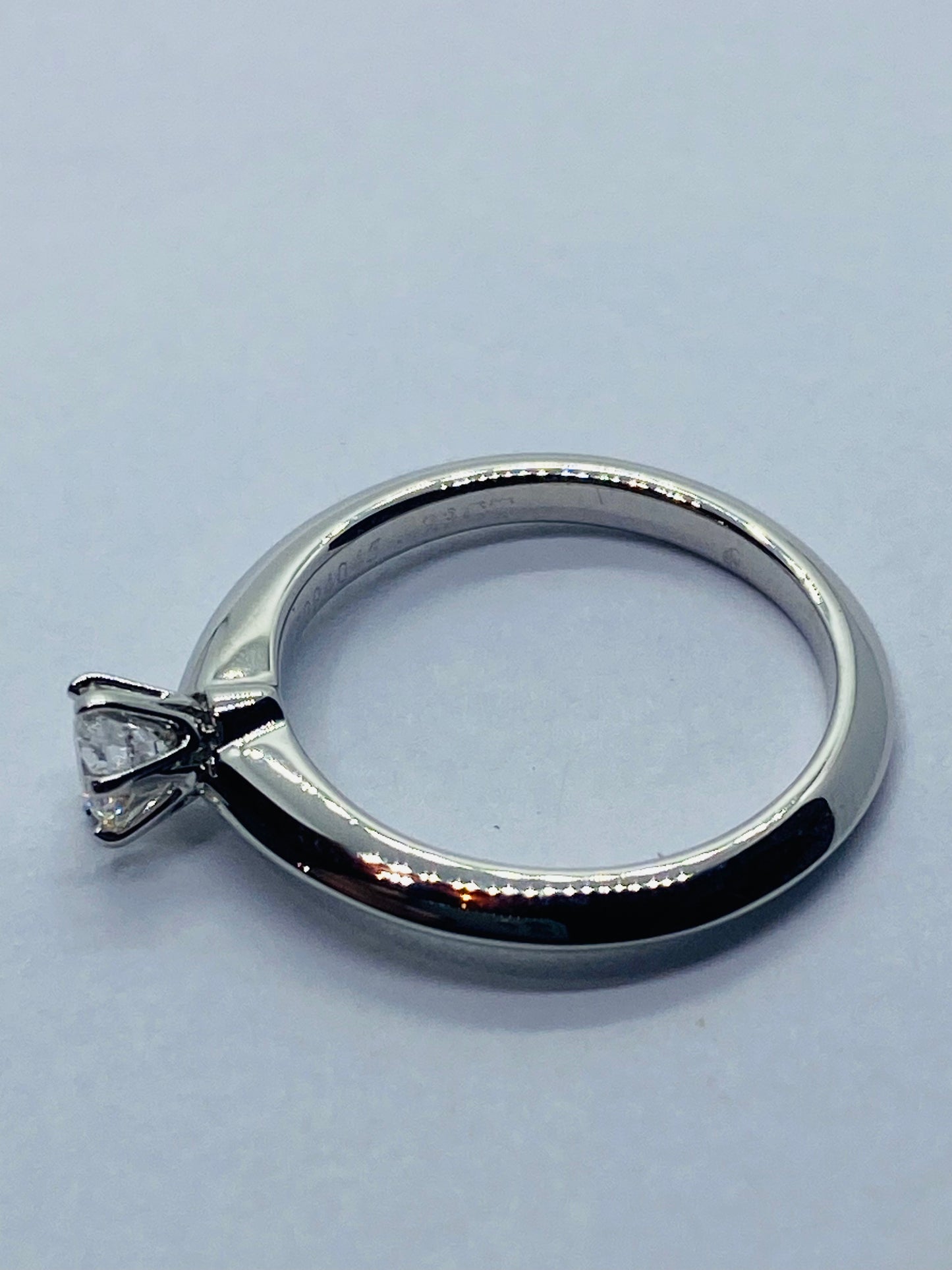 Tiffany & Co. 0.23 CT Diamond Platinum Solitaire Engagement Ring BOX! READ SIZED