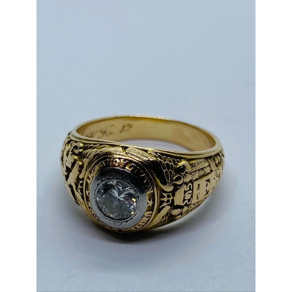 Tiffany & Co 14K Platinum .61CT 1912 Naval Academy Class Ring RARE