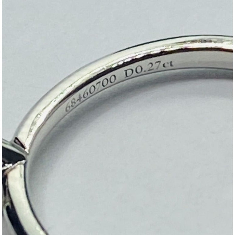 Tiffany & Co Tru Cut Engament Ring .27CTW Platinum Ring Size 4.5 VVS2