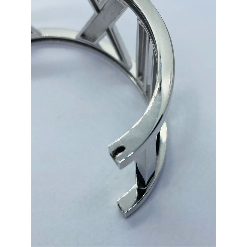 TIFFANY & CO Atlas 18K White Gold Wide Bangle Bracelet 79.4 grams 6.5" 30 mm