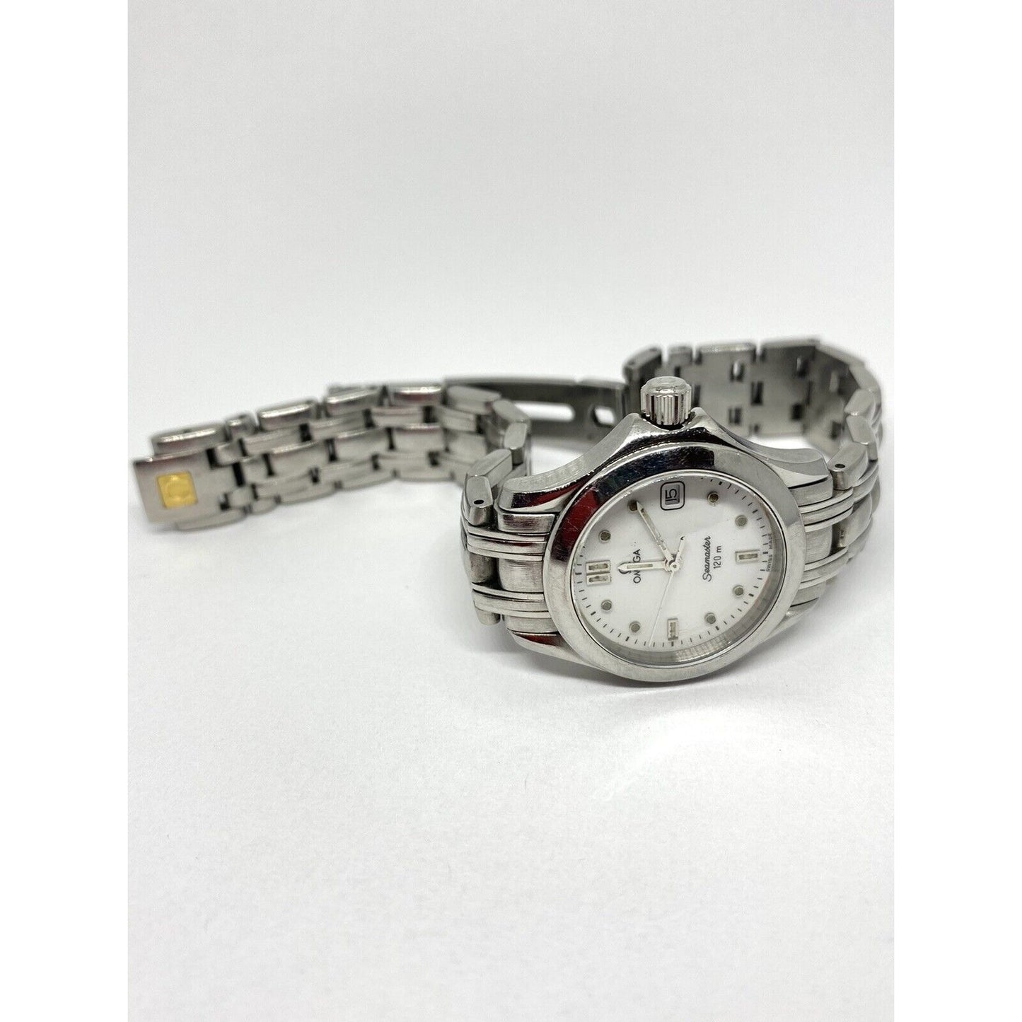 Authentic OMEGA Stainless Steel Ladies SEAMASTER Wristwatch 120 M