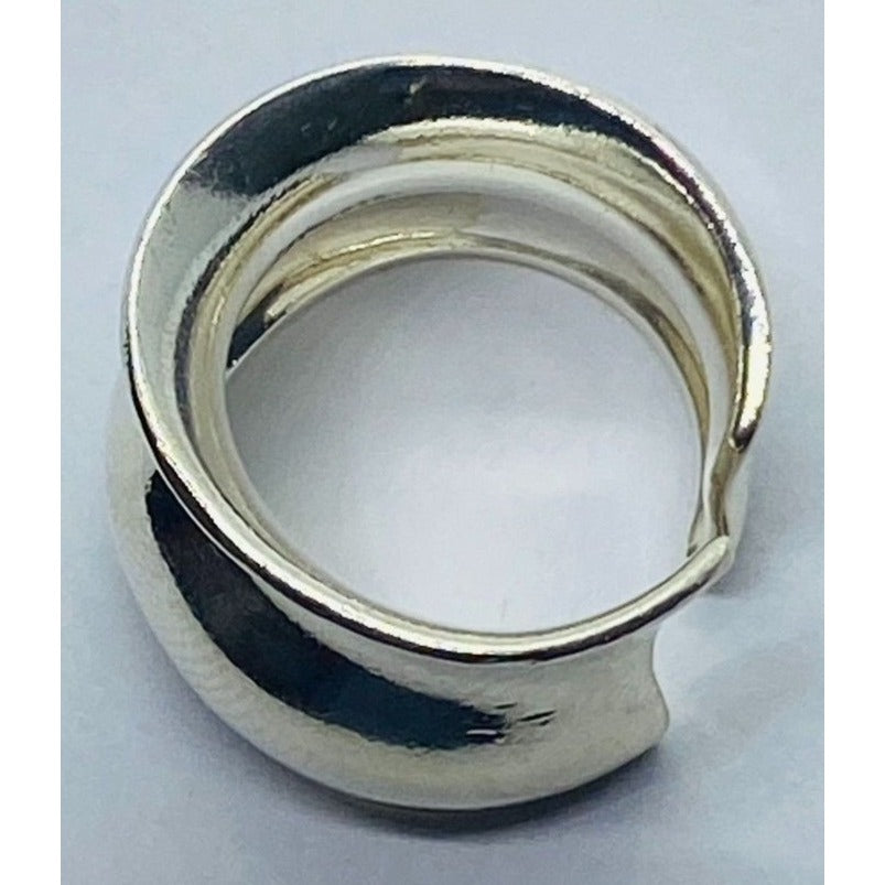 Tiffany Frank Gehry Fish Contour Cuff Ring Sterling Silver Size 5.5