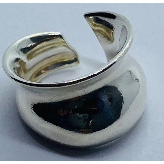 Tiffany Frank Gehry Fish Contour Cuff Ring Sterling Silver Size 5.5