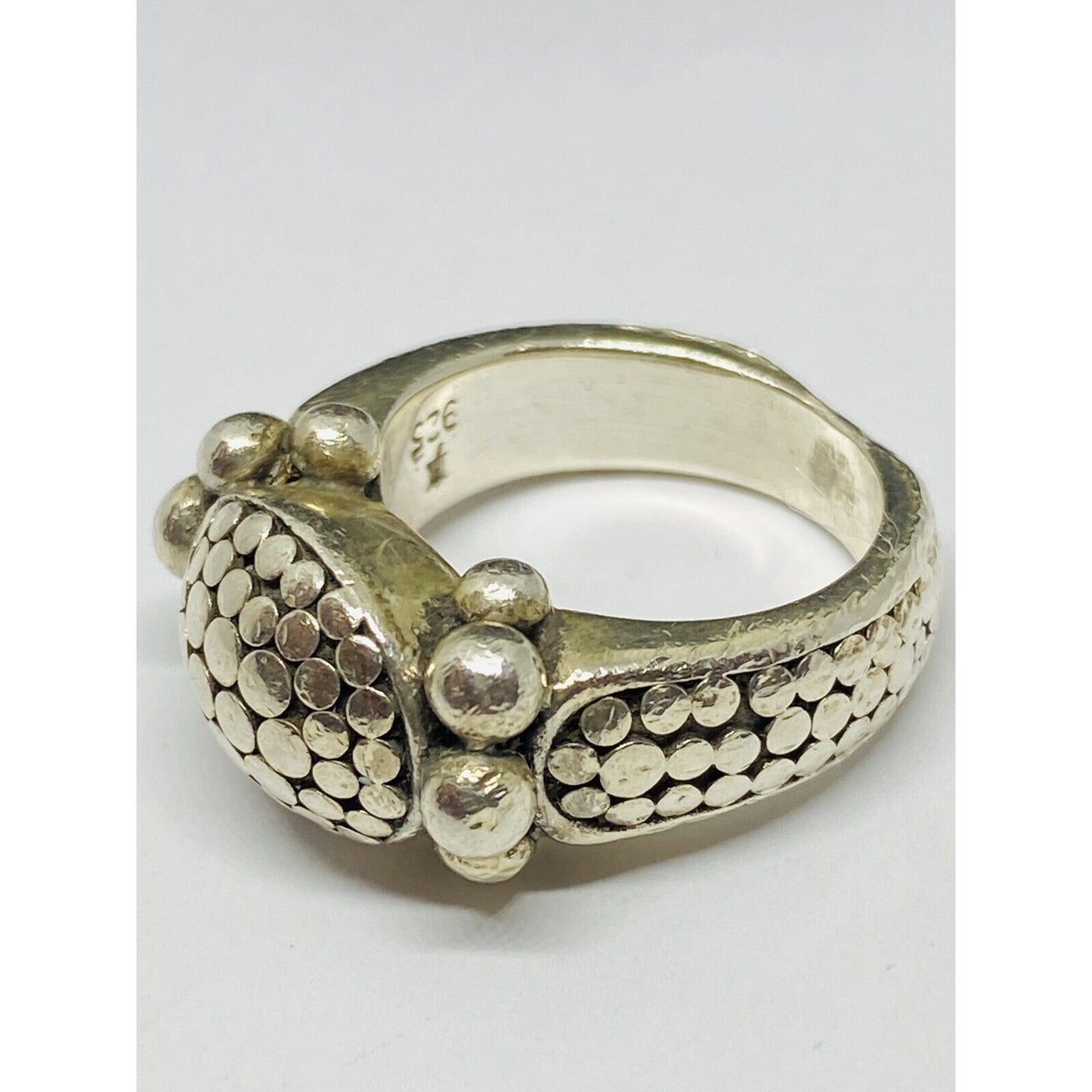 John Hardy Dot Collection Sterling Silver 925 Dome Design Ring Size 6.75