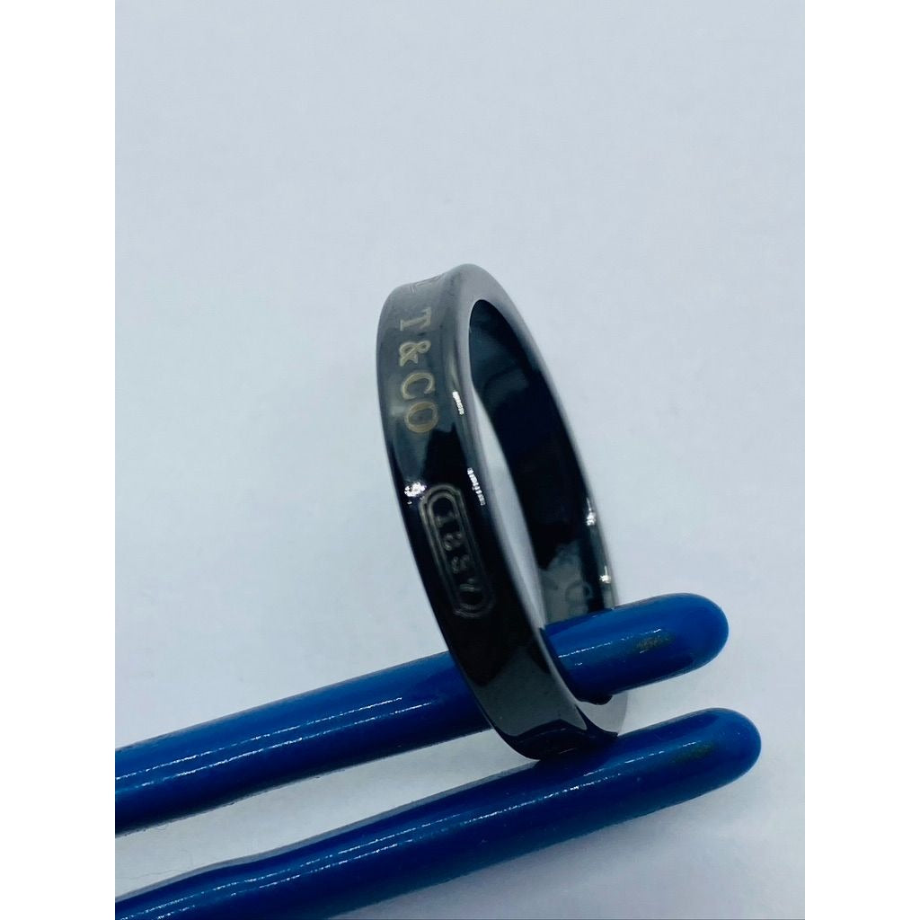 Tiffany & Co Titanium 1837 Narrow Band Ring Size 10 Mens Rare