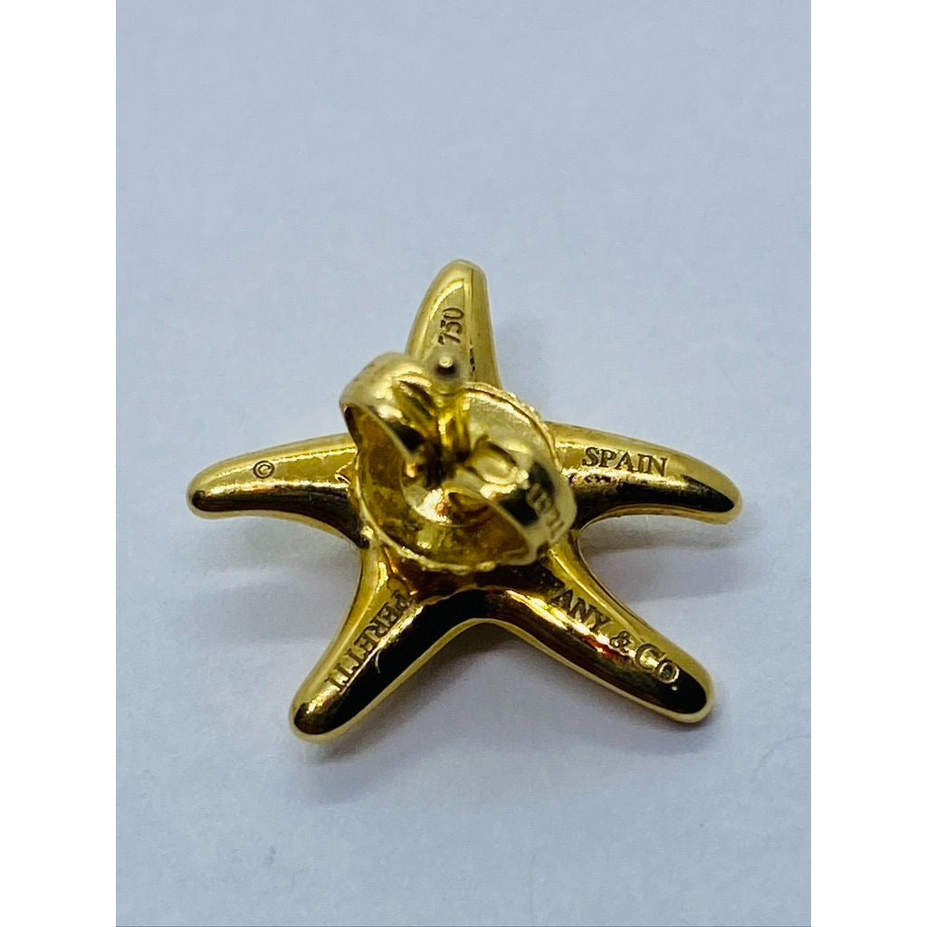 Tiffany & Co 18K Yellow Gold Starfish Star Fish 16mm Widest Point