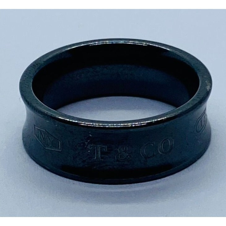 Tiffany & Co 1837 Size 6.25 Wide Band Ring Black Titanium Unisex