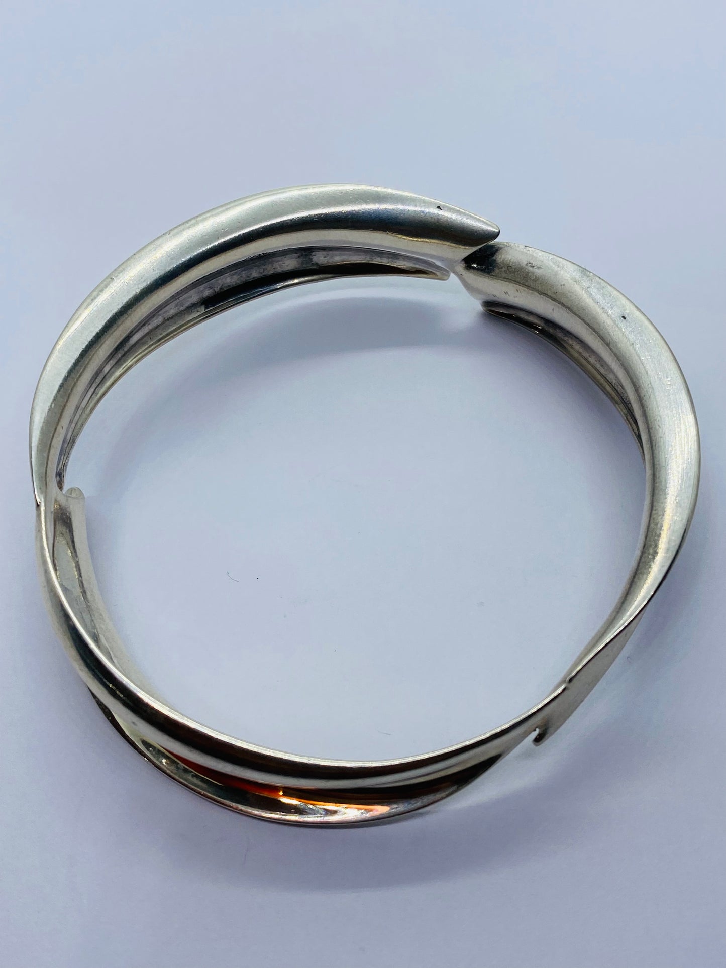 Rare Retired Tiffany & Co Frank Gehry Abstract Fish Bangle Bracelet .925 7.75”