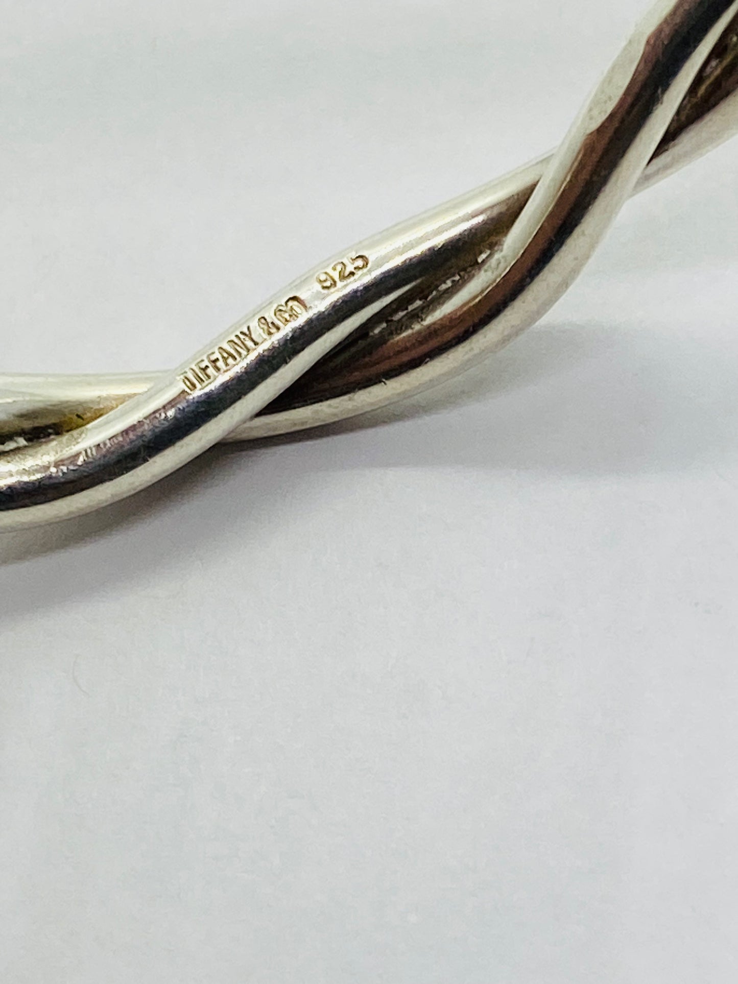 Vintage Tiffany & Co Sterling Silver Twist Cuff Bracelet 7” Including Gap 6MM
