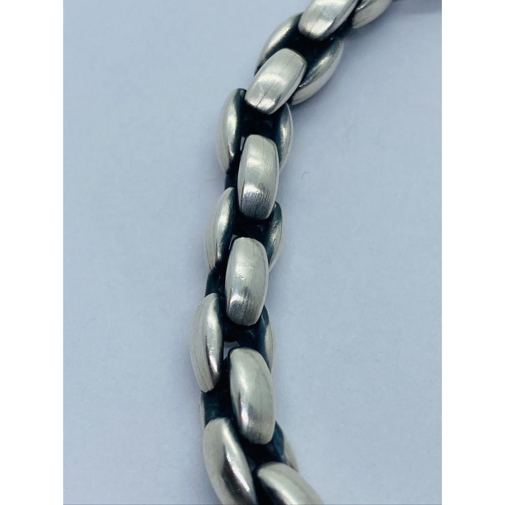 David Yurman Sterling Silver 925 ELONGATED BOX CHAIN BRACELET 8.25