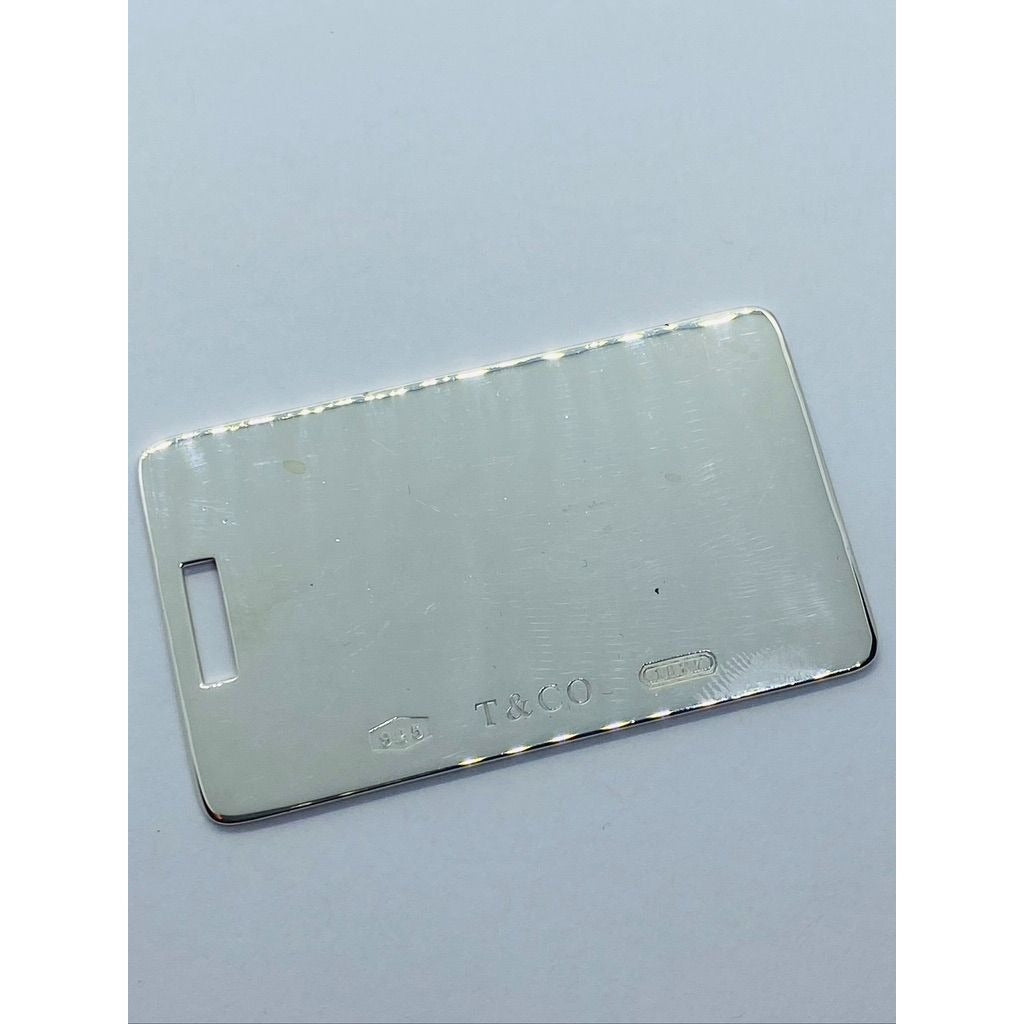 Genuine Tiffany & Co. 1837 Sterling Silver Luggage Tag 64x38MM