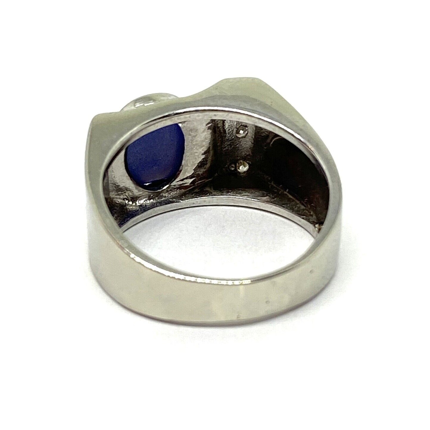 Estate Diamond Star Sapphire 14K Gold Fancy Ring 7.0 Grams