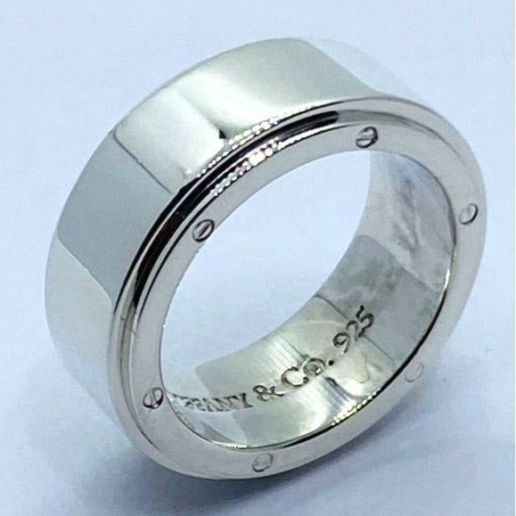 Tiffany & Co Sterling Silver 925 Wide Metropolis Ring Size 8