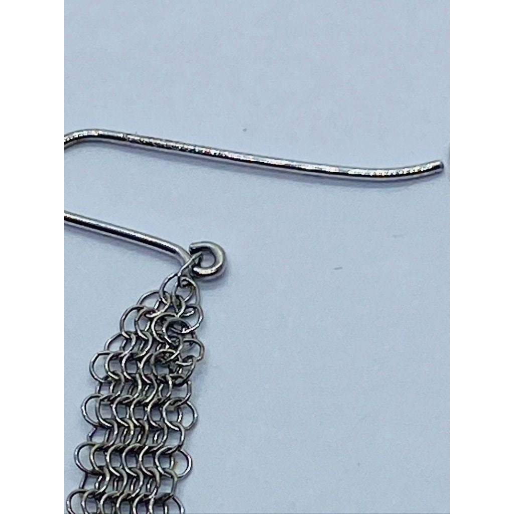 Tiffany & Co. Elsa Peretti Diamond Mesh Earring in Sterling Silver 0.12 ctw