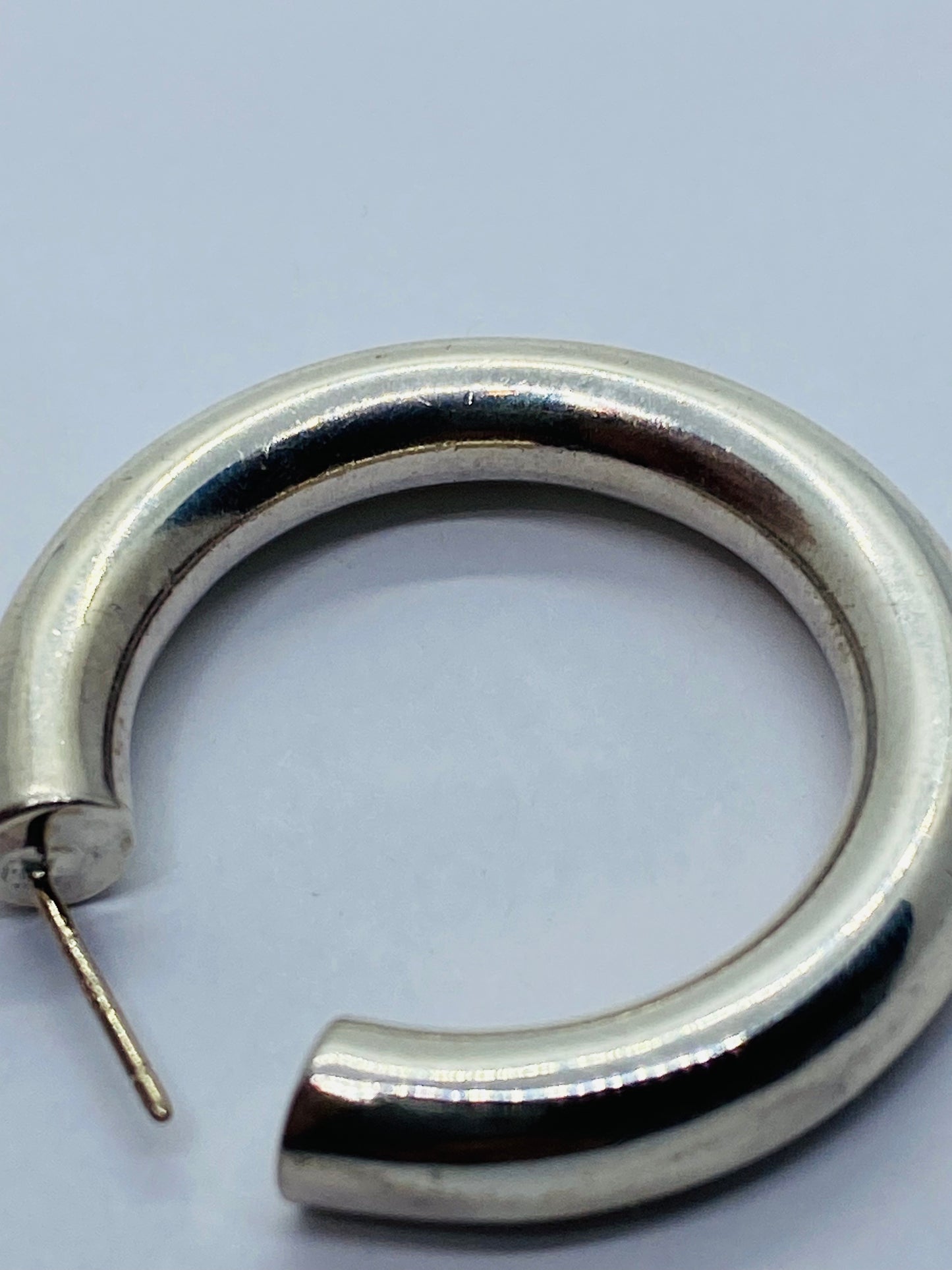 Tiffany & Co. Sterling Silver Smooth Post Hoop Earring 32MM SINGLE