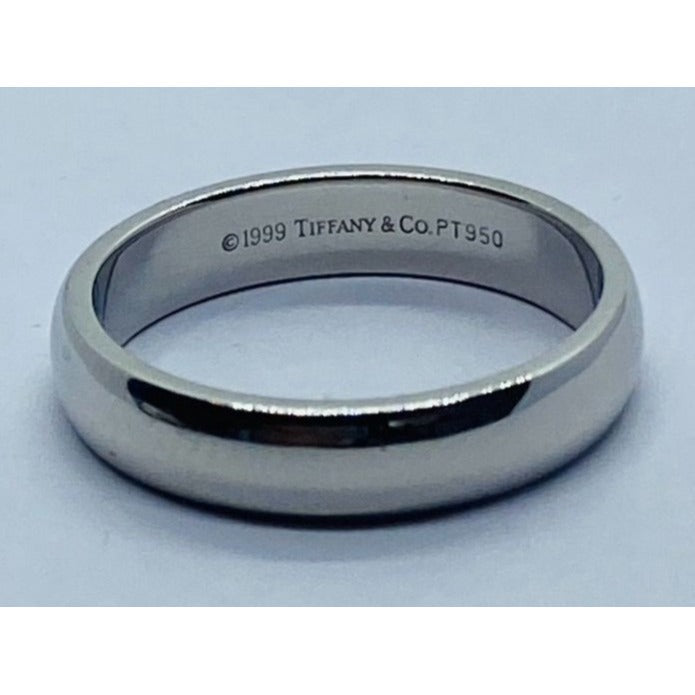 Tiffany & Co Platinum Wedding Band 4mm wide Size 7.75