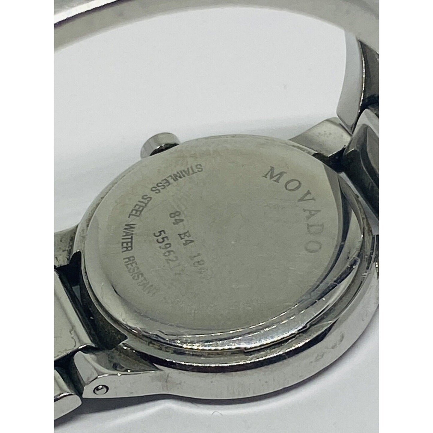 Lady Movado Amorosa Black Museum Dial Swiss Quartz Watch 84 E4 1842 6” Wrist.